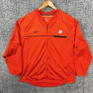 Nike Clemson Tigers Jacket Mens 3XL Orange Dri Fit Football Windbreaker XXXL
